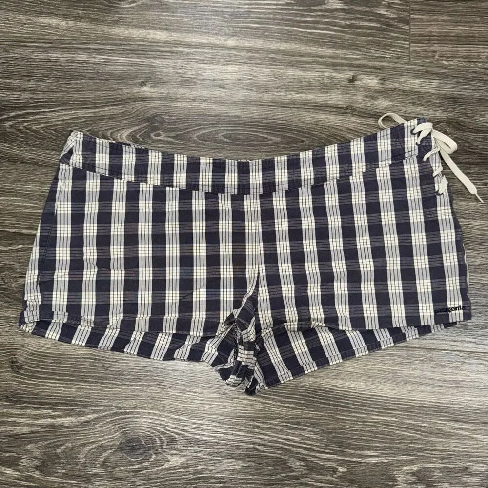 Patagonia Plaid Shorts With Tie up Side